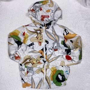 Looney tunes members only hooded zip windbreaker 10/12 unisex